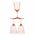 Tiffin Glass Company Pink Diamond Optic Stemware Set, 8 Pieces — image 9