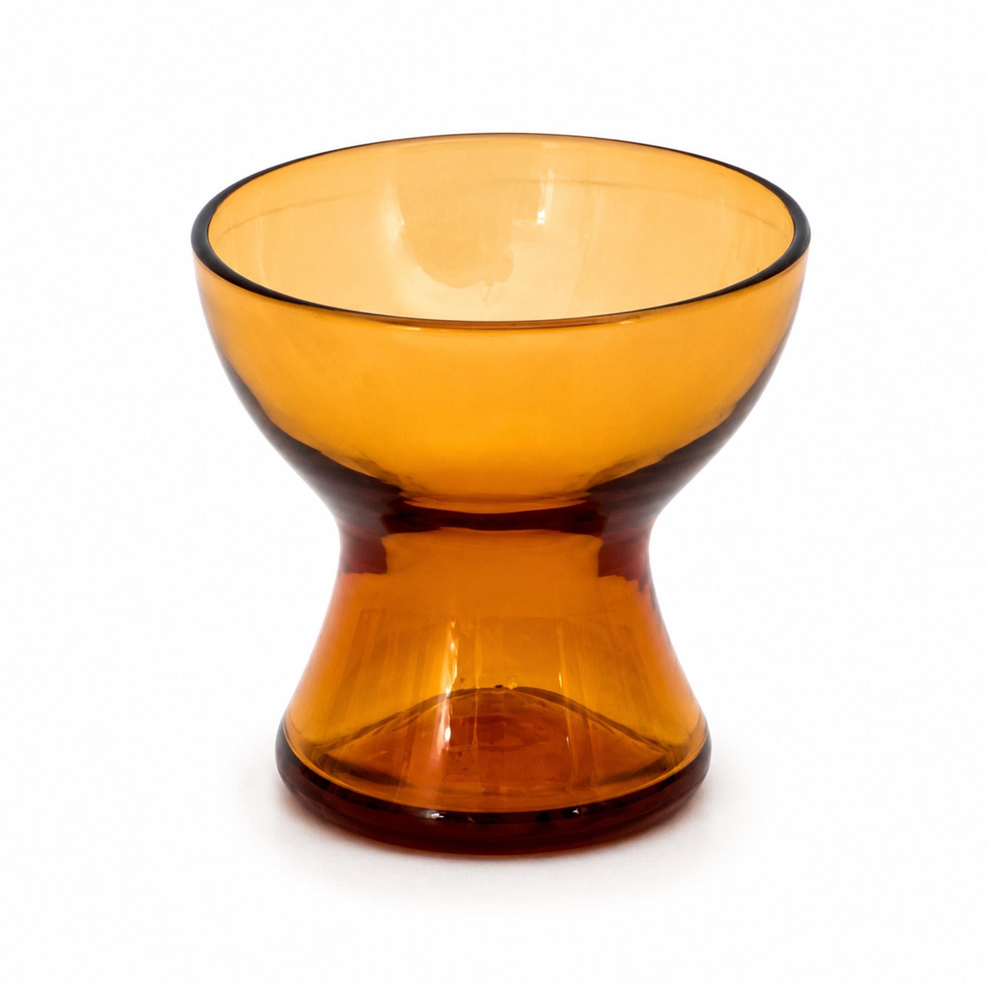 Amber Depression Glass Cordial Set, Art Deco Style, 1930s, USA — image 5
