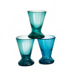 Empoli Turquoise Blue Glass Decanter and Six Mini Shot Glasses Set, Italy — image 10