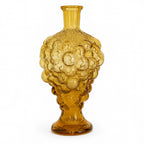 Vintage Italian Empoli Amber Hobnail Glass Vase, Mid-Century 1960 — image 2