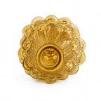 Vintage Italian Empoli Amber Hobnail Glass Vase, Mid-Century 1960 — image 4