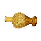Vintage Italian Empoli Amber Hobnail Glass Vase, Mid-Century 1960 — image 5