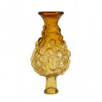 Vintage Italian Empoli Amber Hobnail Glass Vase, Mid-Century 1960 — image 6