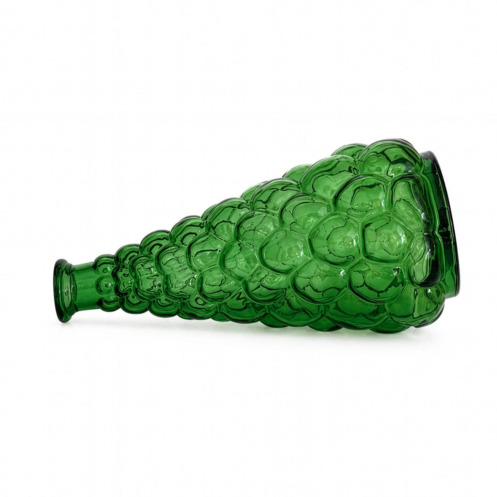 Empoli Green Bubble Glass Vase, Italy, Mid-Century Modern — image 4
