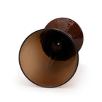 Set of Four Vintage Smoke Brown Glass Goblets, Mid-Century Design — image 5