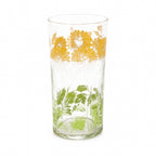 Mid-Century Floral Juice Glass Set with Metal Carrier, 1950s — image 3