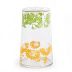 Mid-Century Floral Juice Glass Set with Metal Carrier, 1950s — image 4