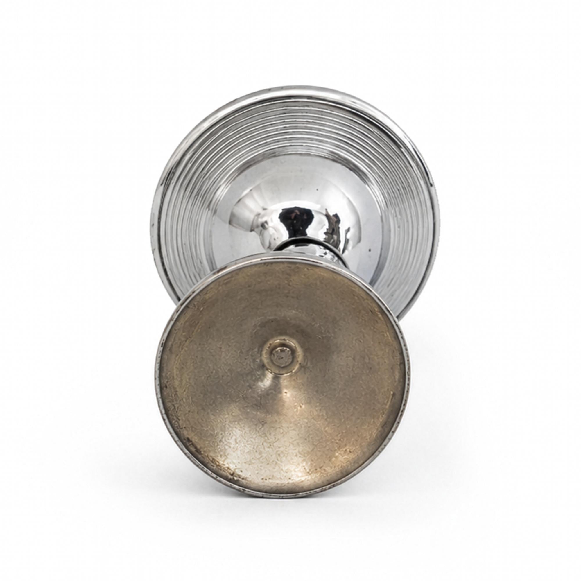 Mid-Century Chrome Cocktail Set, Shaker & Six Coupe Goblets, 1950s — image 5