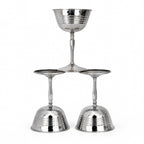 Mid-Century Chrome Cocktail Set, Shaker & Six Coupe Goblets, 1950s — image 7