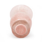Mid-Century Vintage Pink Satin Glass Vase Set with Ruffled Design — image 6