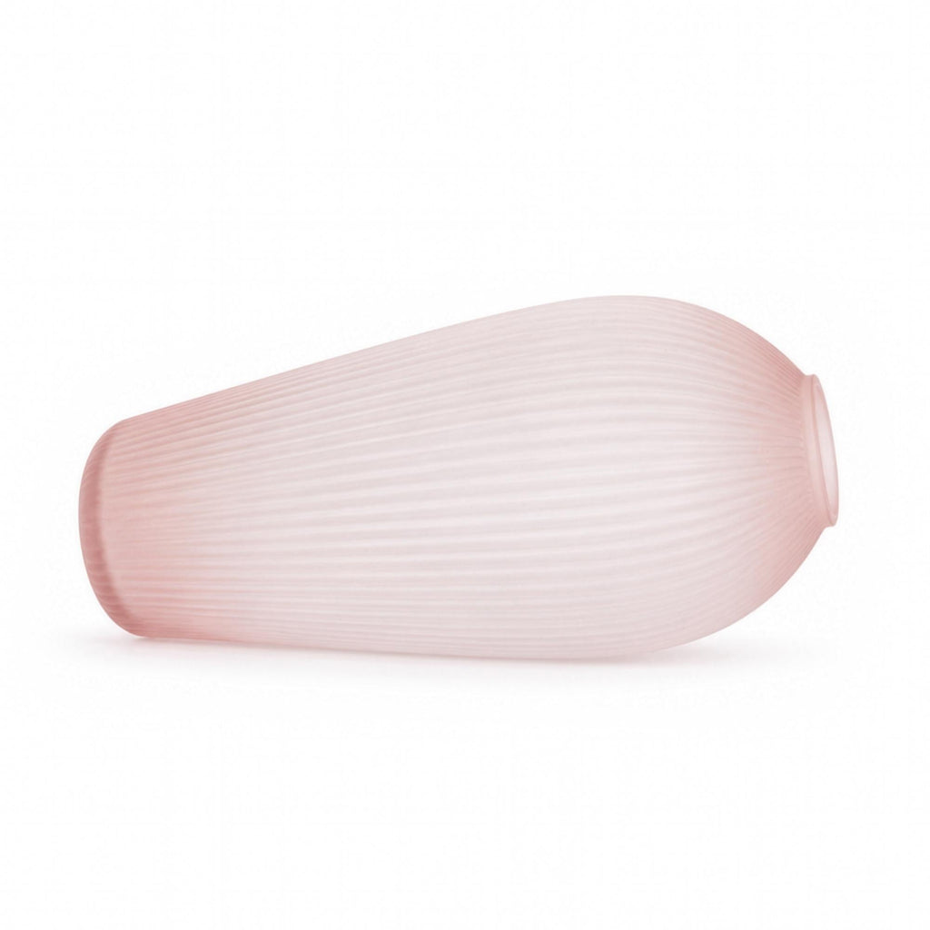 Mid-Century Modern Pink Satin Glass Vases, Vintage Pair from 1950s — image 5