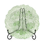 Set of Six Indiana Glass Loganberry Plates, Green Uranium Glass, 1930s — image 3