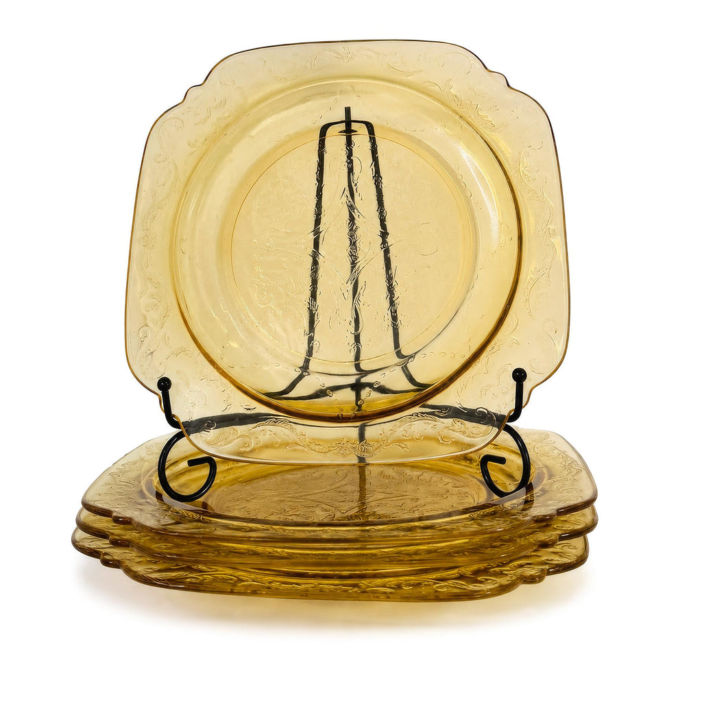 Federal Glass Madrid Yellow Depression Dinnerware Set, 12 Pieces — image 4