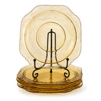 Federal Glass Yellow Madrid Dessert Set, Four Compotes & Plates, circa 1935 — image 3