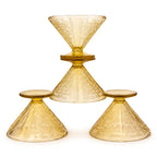Federal Glass Yellow Madrid Dessert Set, Four Compotes & Plates, circa 1935 — image 5