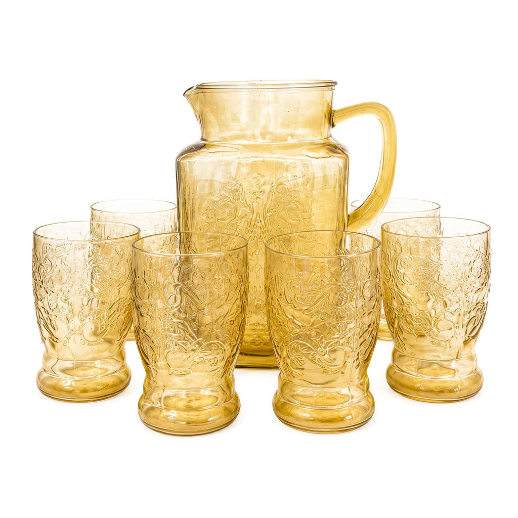 Federal Glass Madrid Yellow Depression Glass Beverage Set, circa 1935 — image 2
