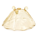 1930s American Depression Glass Bowl, Yellow Starburst, Three Feet — image 5