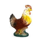 Antique Saint-Clément French Faience Rooster Sculpture, 1900 — image 6