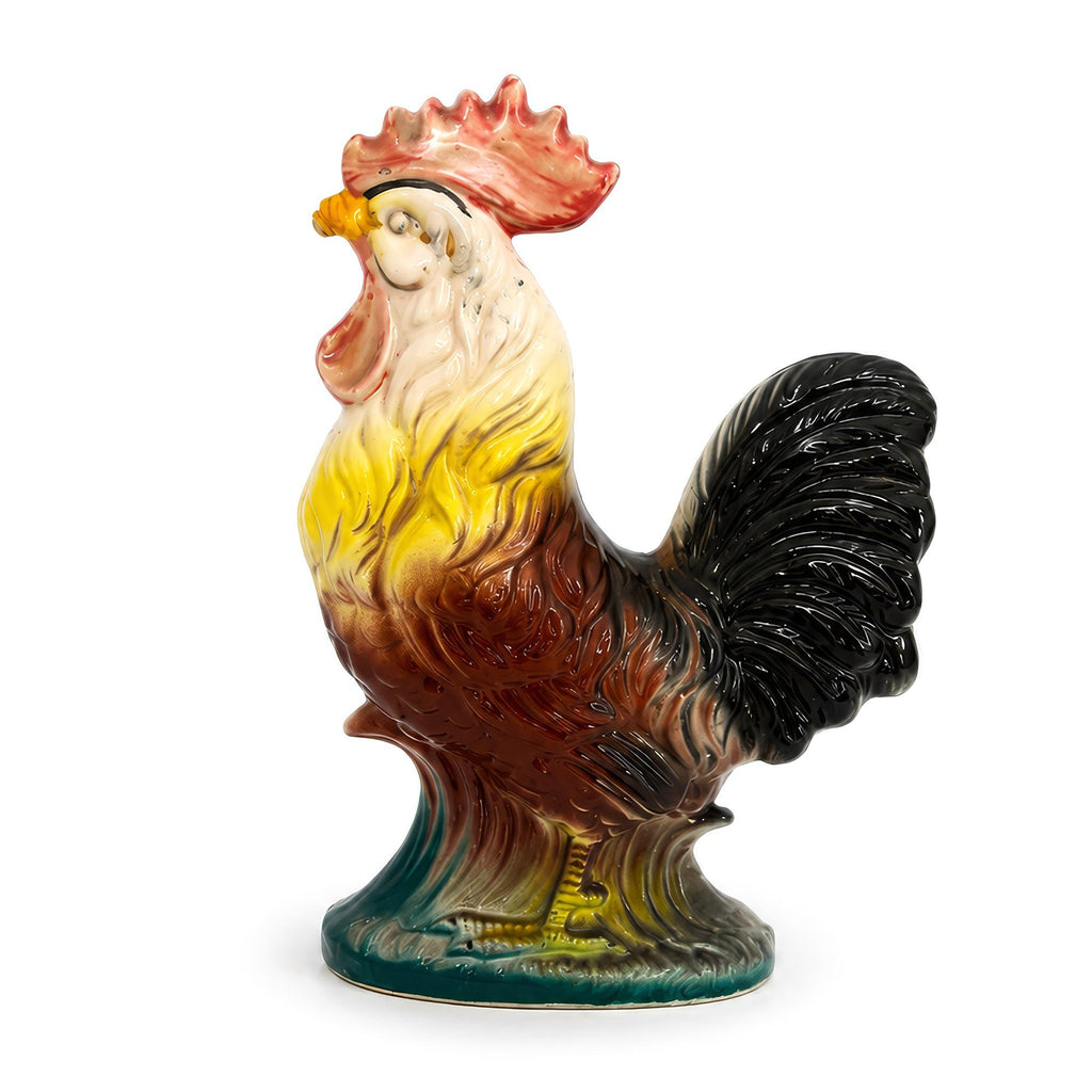 Antique Saint-Clément French Faience Rooster Sculpture, 1900-1930 — image 2