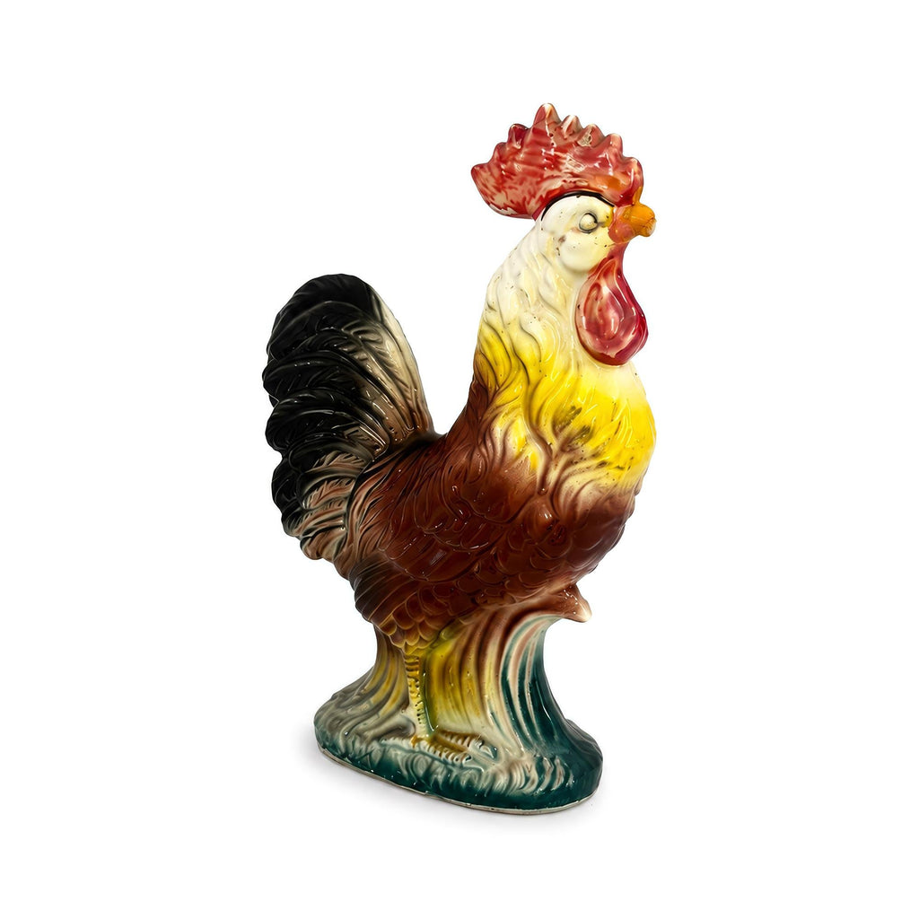 Antique Saint-Clément French Faience Rooster Sculpture, 1900-1930 — image 7