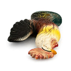 Antique Saint-Clément French Faience Rooster Sculpture, 1900-1930 — image 9