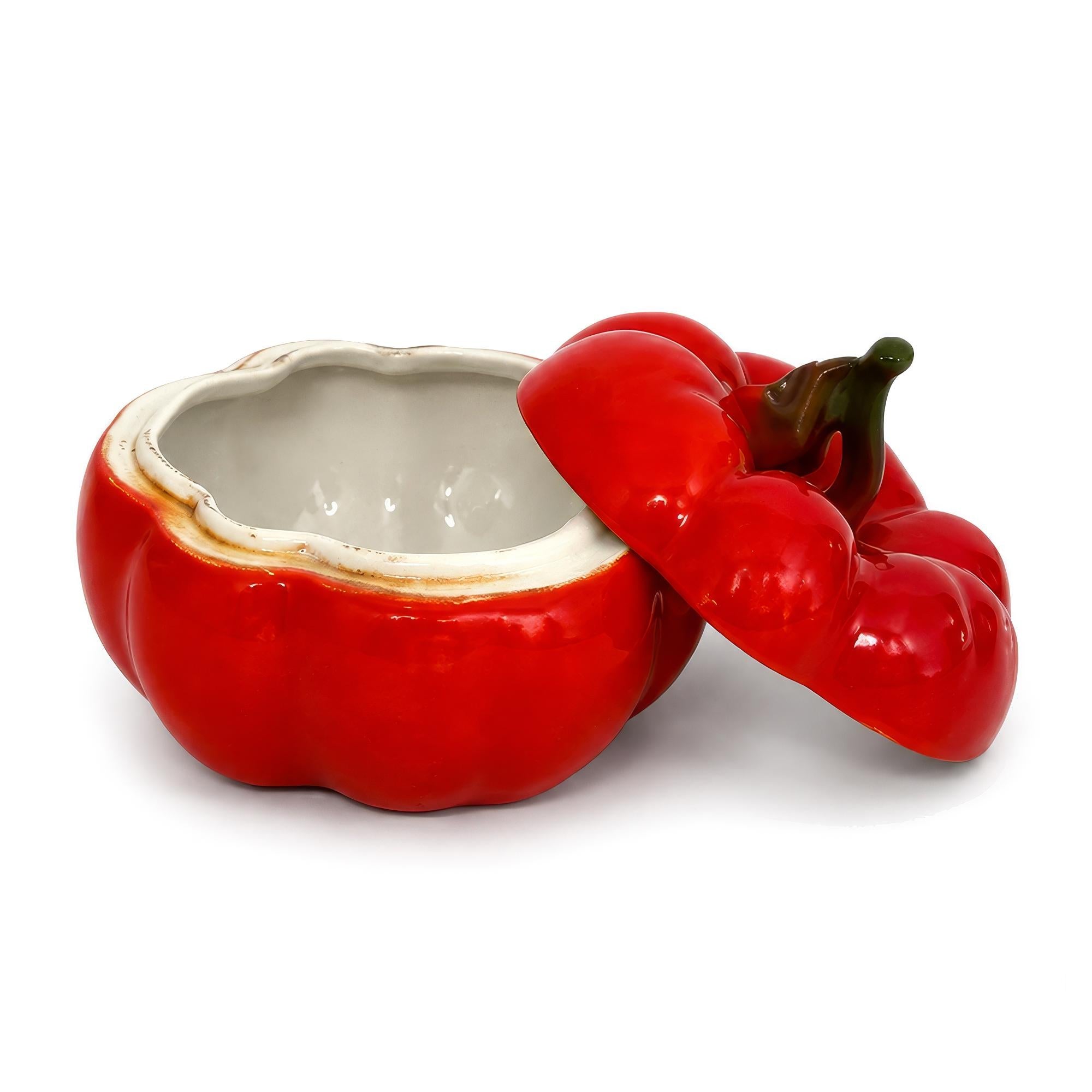 Vintage Royal Bayreuth Tomato Creamer and Covered Sugar Bowl, Bavaria — image 4