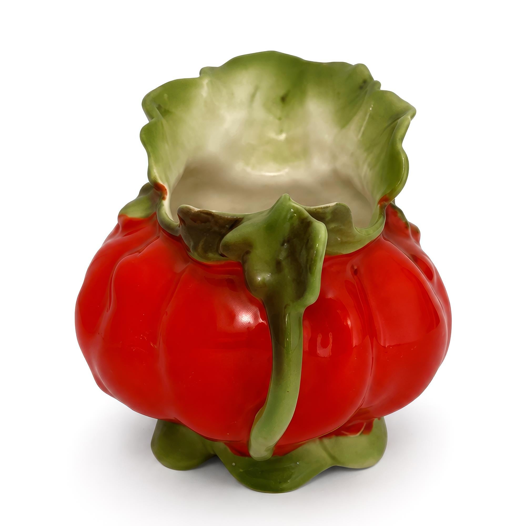Vintage Royal Bayreuth Tomato Creamer and Covered Sugar Bowl, Bavaria — image 9