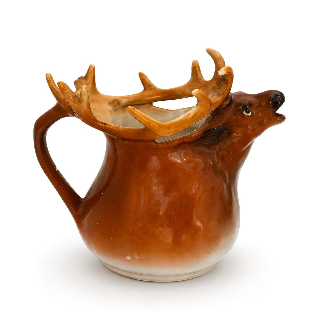 Royal Bayreuth Bavaria Elk / Stag Porcelain Creamer, Early 20th Century — image 4