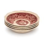 Mason’s Vista Red Transferware Berry Bowls, Set of Four, 1940s — image 4