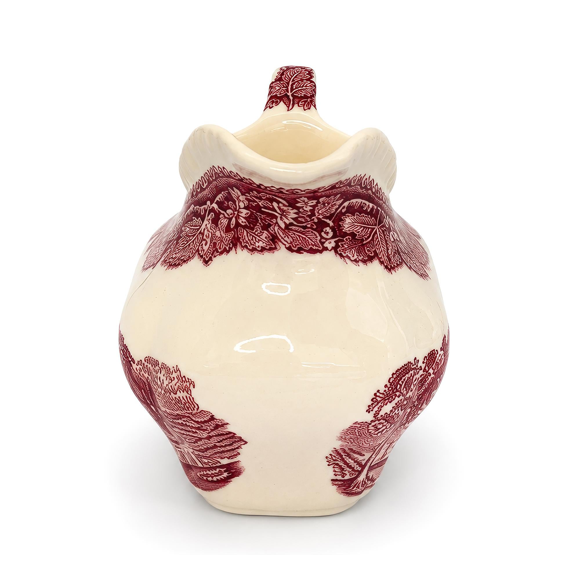 Mason’s Vista Red Transferware Ironstone Creamer, England, 1950 — image 3