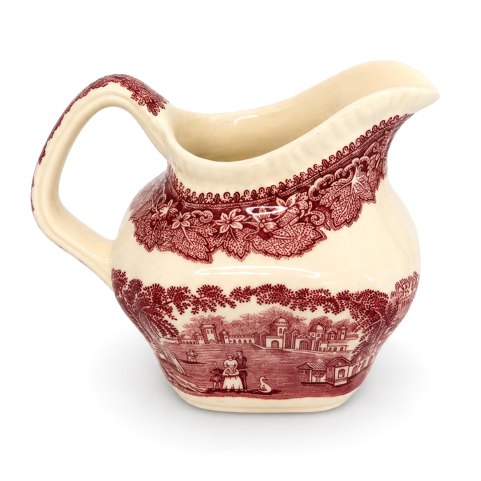 Mason’s Vista Red Transferware Ironstone Creamer, England, 1950 — image 4