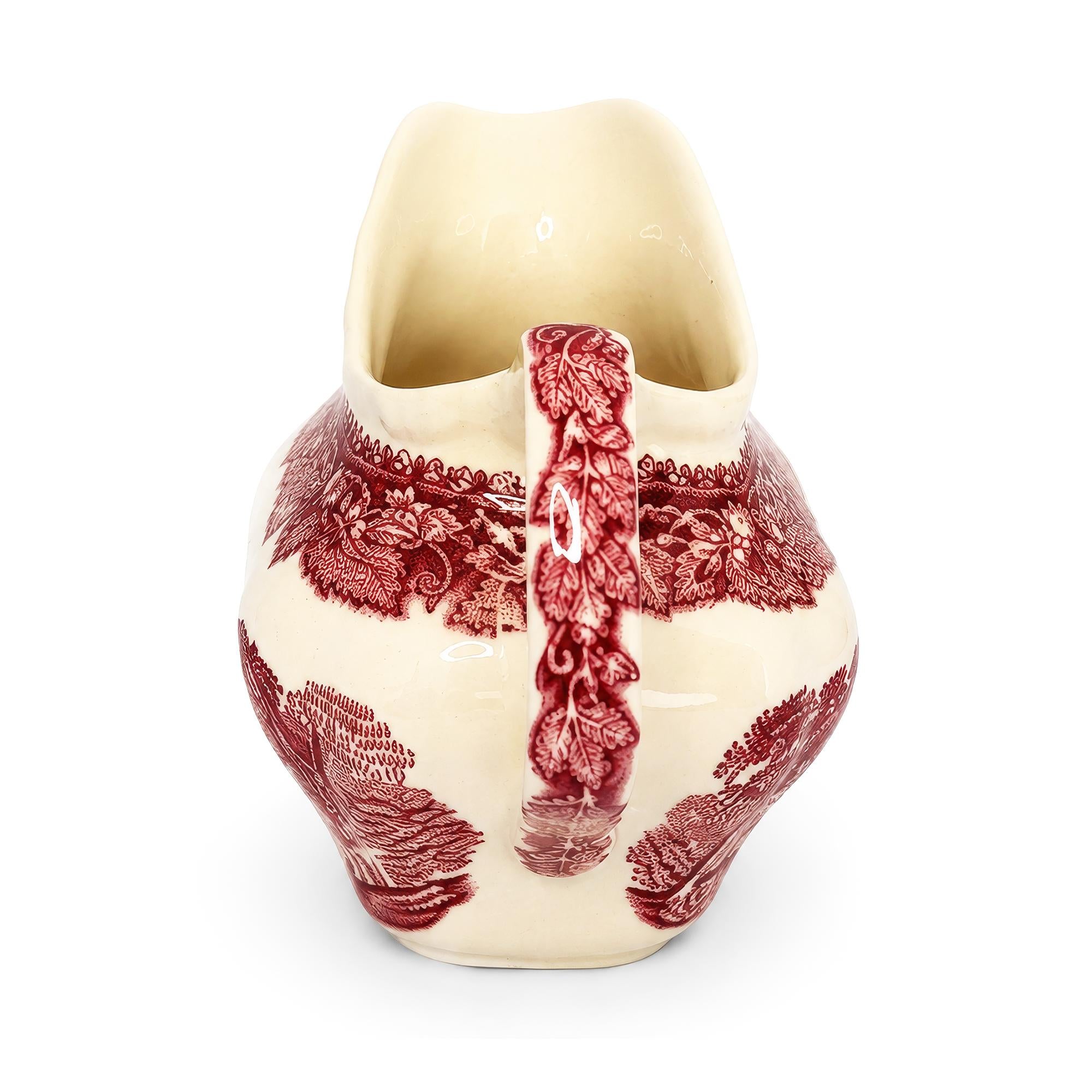Mason’s Vista Red Transferware Ironstone Creamer, England, 1950 — image 5