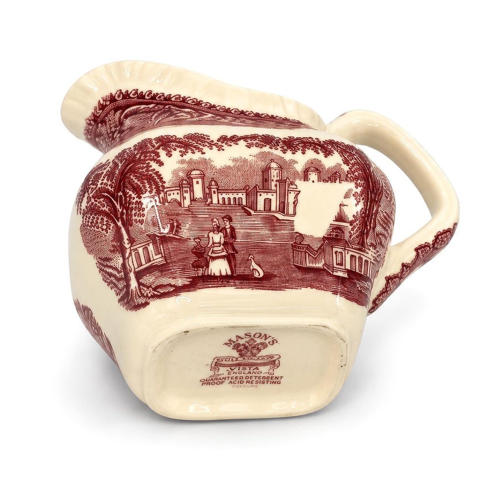 Mason’s Vista Red Transferware Ironstone Creamer, England, 1950 — image 6