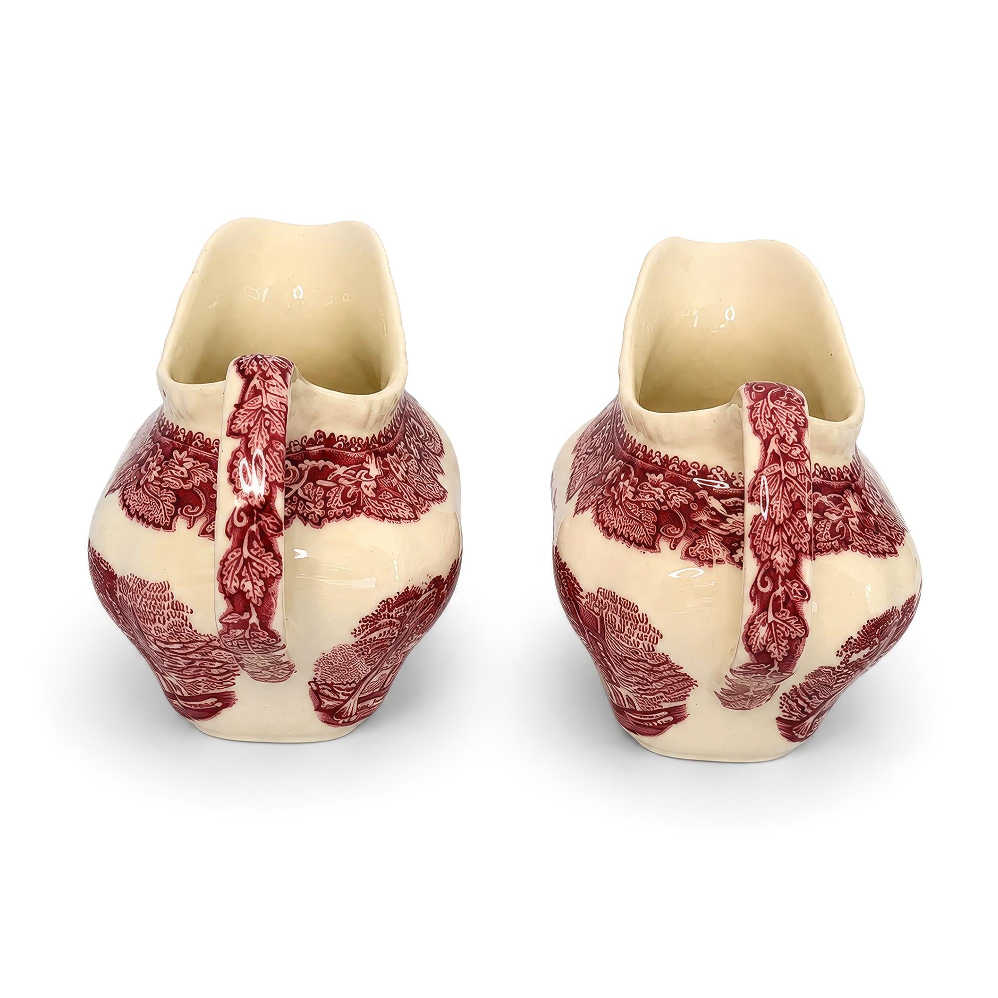 Mason’s Vista Red Transferware Ironstone Creamer, England, 1950 — image 8