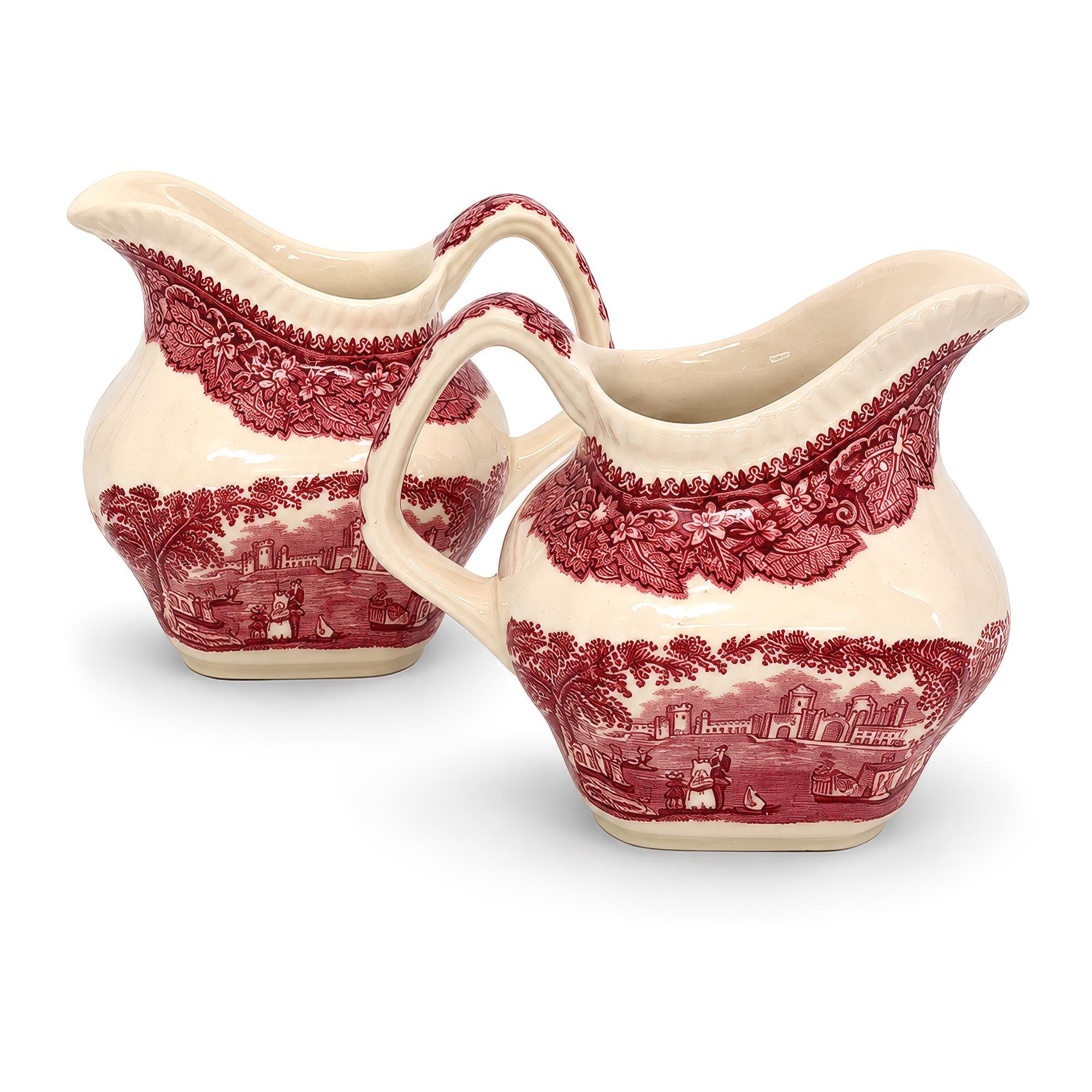 Mason’s Vista Red Transferware Ironstone Creamer, England, 1950 — image 10