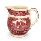 Mason’s Vista Red Transferware Ironstone Milk Jug / Creamer, England, circa 1940 — image 2