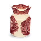 Mason’s Vista Ironstone Pitcher, Red Transferware, England, 1940s — image 3