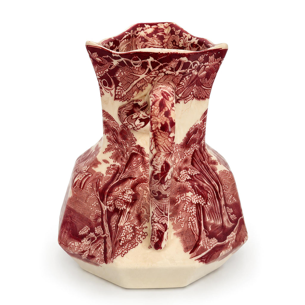 Mason’s Stratford Ironstone Pitcher, Red Transferware, England, 1950s — image 4