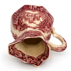 Mason’s Stratford Ironstone Pitcher, Red Transferware, England, 1950s — image 5