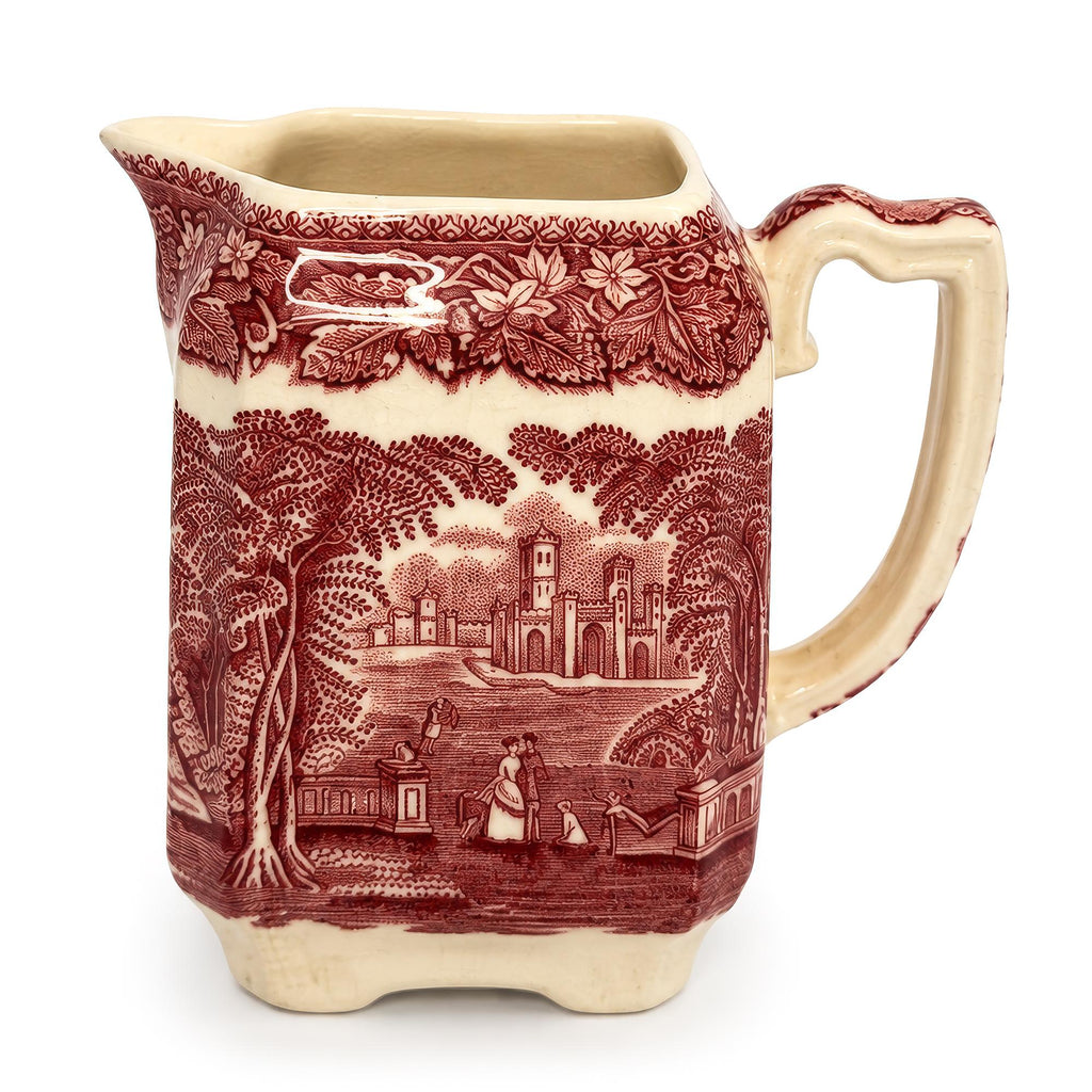 Mason’s Stratford Ironstone Milk Jug, Red Transferware, England, 1950 — image 2