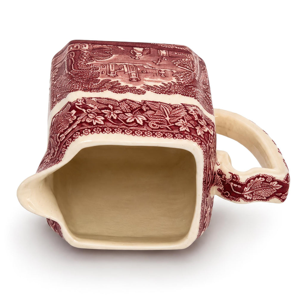 Mason’s Stratford Ironstone Milk Jug, Red Transferware, England, 1950 — image 6
