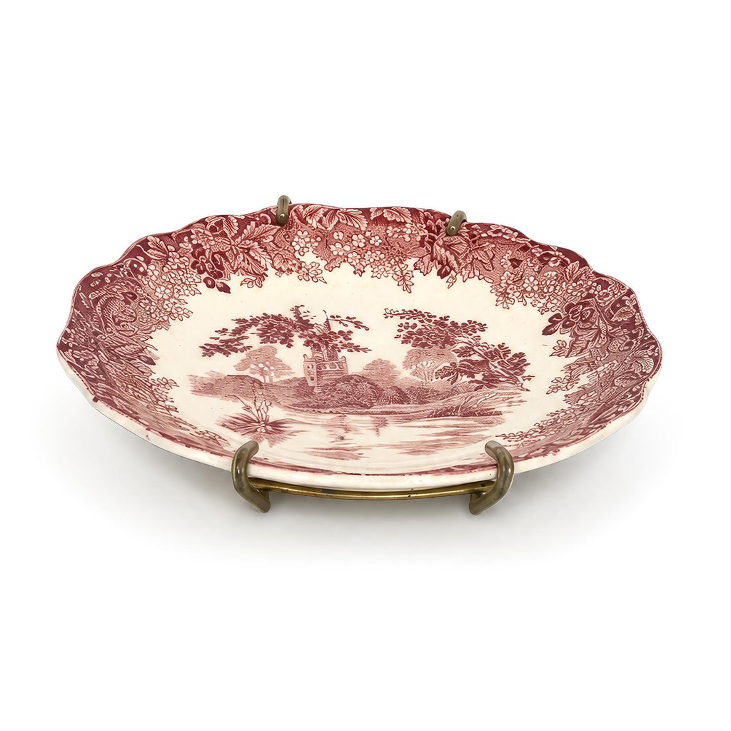 Mason’s Stratford Ironstone Wall Plates Set of 3, Red Transferware — image 6