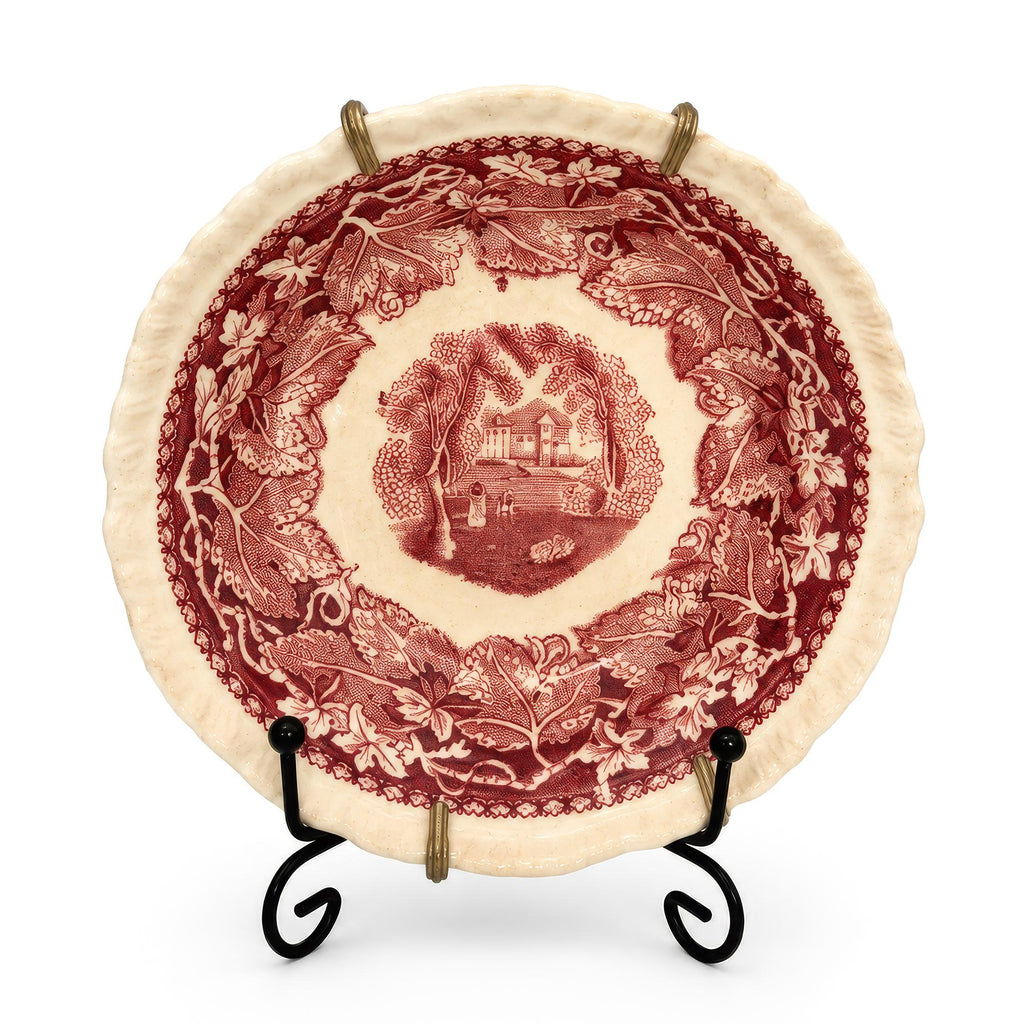 Mason’s Stratford Ironstone Wall Plates Set of 3, Red Transferware — image 7