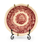 Mason’s Stratford Ironstone Wall Plates Set of 3, Red Transferware — image 7
