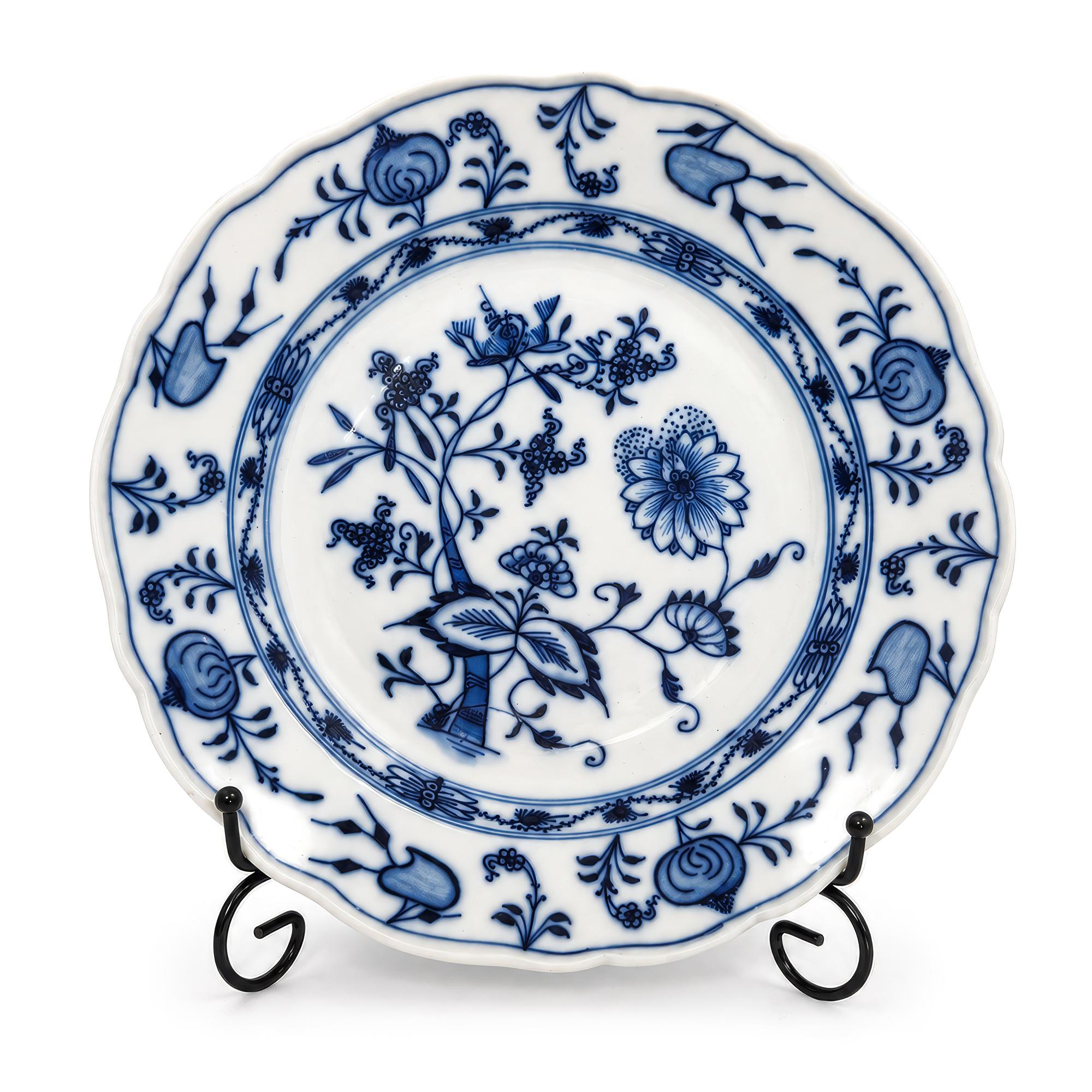 Meissen Blue Onion Porcelain Soup Bowls, Set of Two, Germany, Early 20th Century — image 2