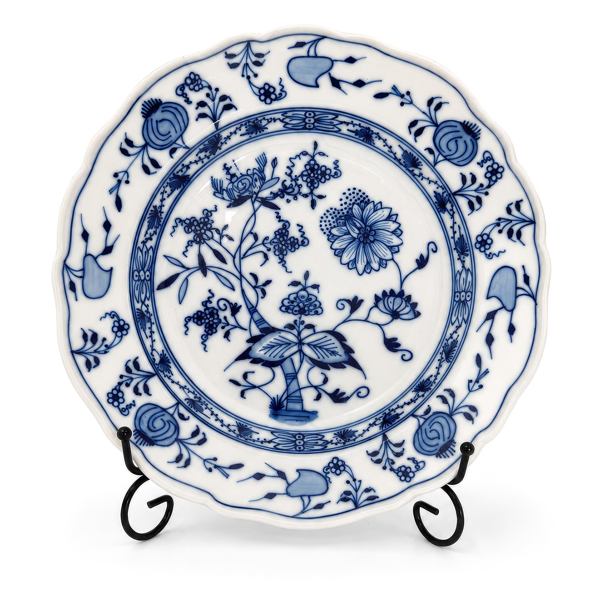 Meissen Blue Onion Porcelain Soup Bowls, Set of Two, Germany, Early 20th Century — image 6