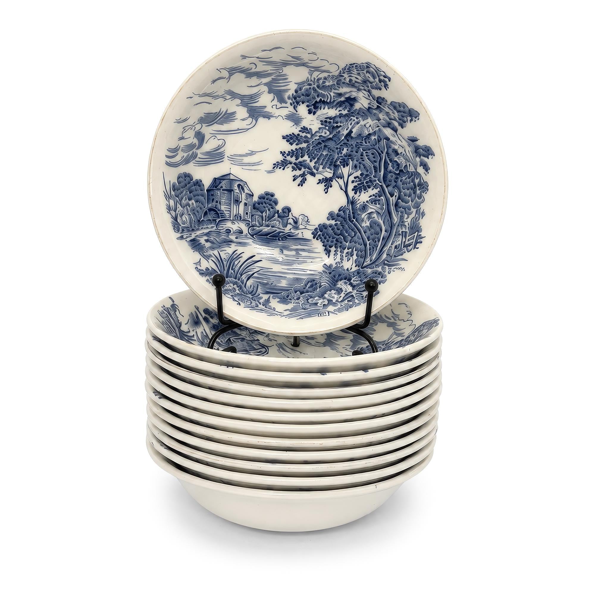 Enoch Wedgwood Countryside Blue Berry Bowls, England — image 2