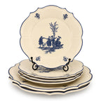 Niderviller Porcelain Tableware Set, Blue Délices, 1970s — image 5