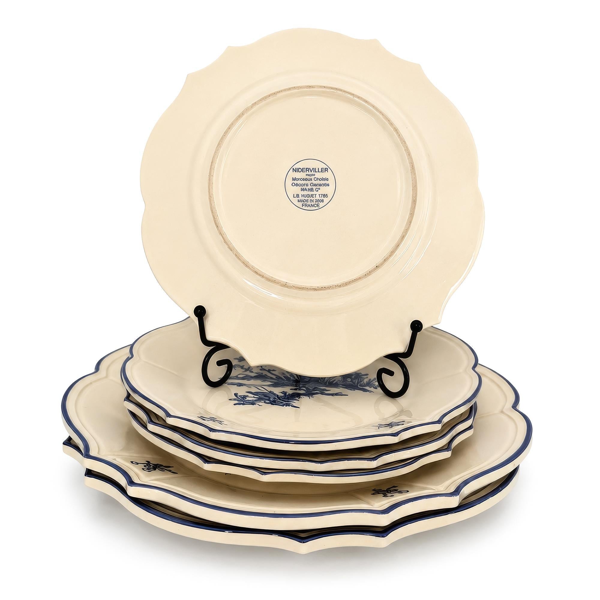 Niderviller Porcelain Tableware Set, Blue Délices, 1970s — image 6
