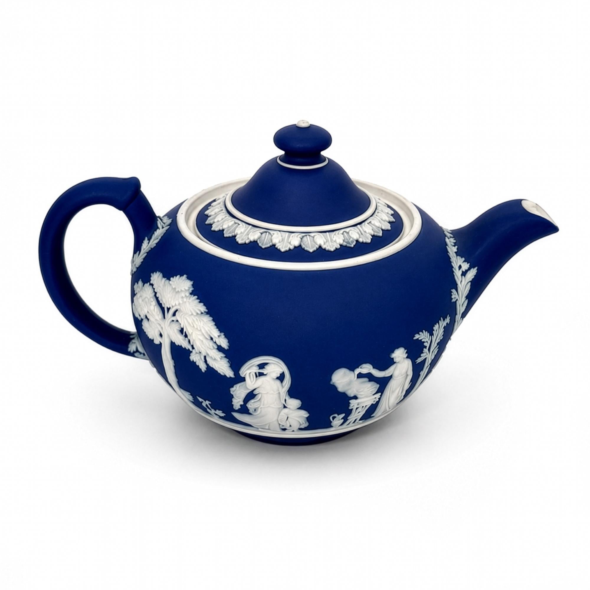 Wedgwood Cobalt Blue Jasperware Tea Set, 4-Piece, England, 1960s — image 19